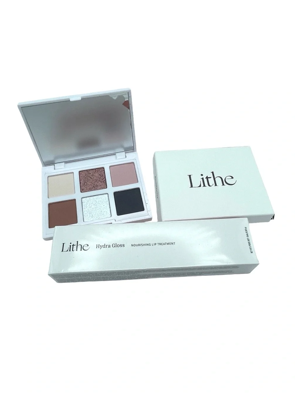 Lithe Neutral Eyeshadow Palette & Lithe Hydra Gloss Nourishing Lip Treatment